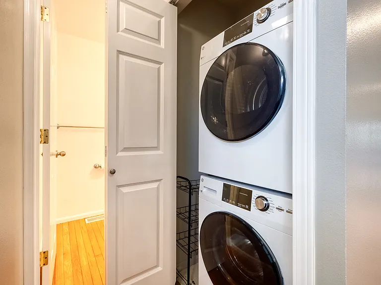 Laundry Area Stack up washer/dryer