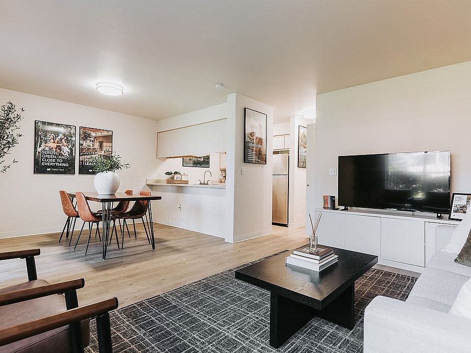 Living Room, Dining Room, and Kitchen