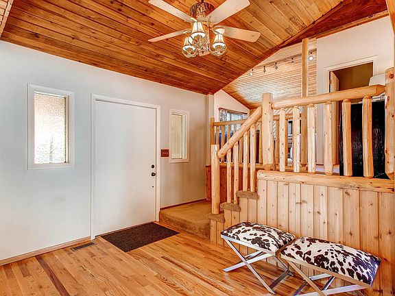 Entryway sports lots of wood