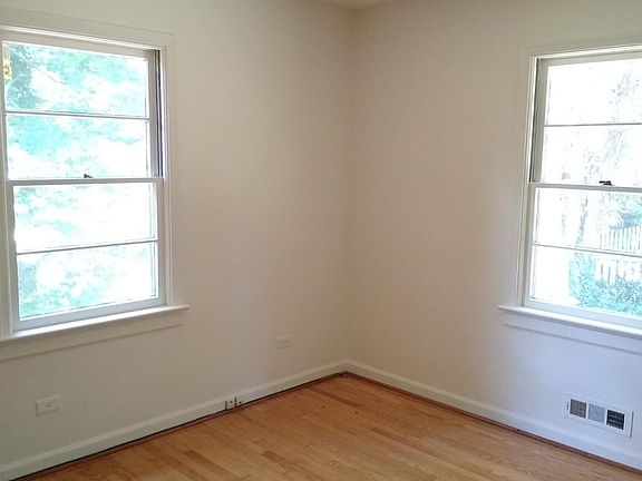 Sunny bedrooms facing the backyard, away from the street.