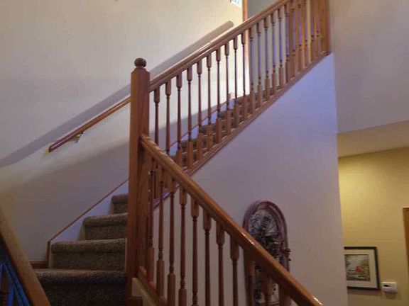 Open oak staircase