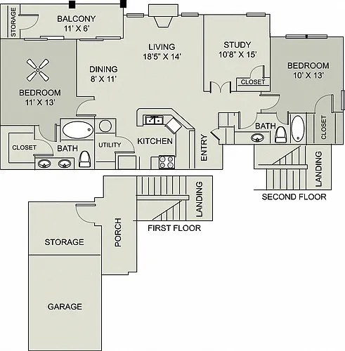 Floor plan 3 Bed Nantucket Renovated