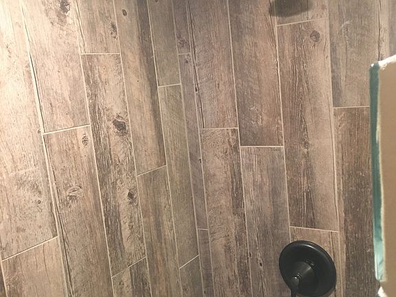 Tiled walk in shower