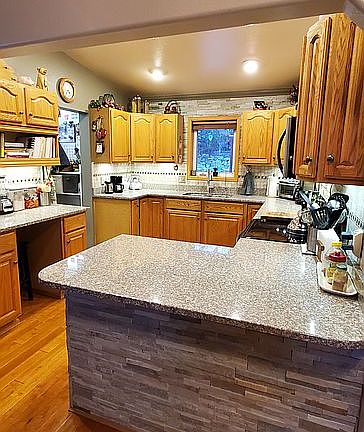 Kitchen with granite counter