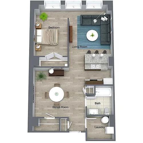Floor plan Findlay Loft I + Bonus Room