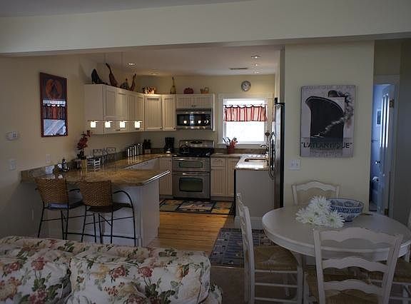 View of living area/kitchen and dining