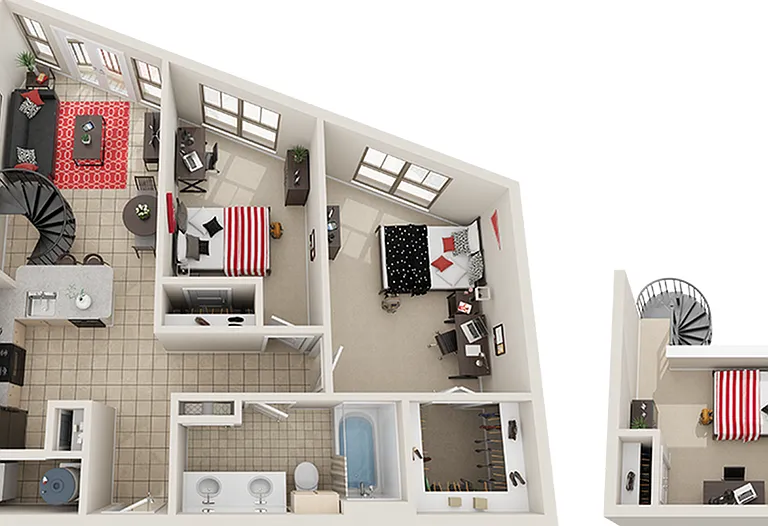 Villas on Guadalupe B11 Loft Floor Plan Villas on Guadalupe B11 Loft Floor Plan