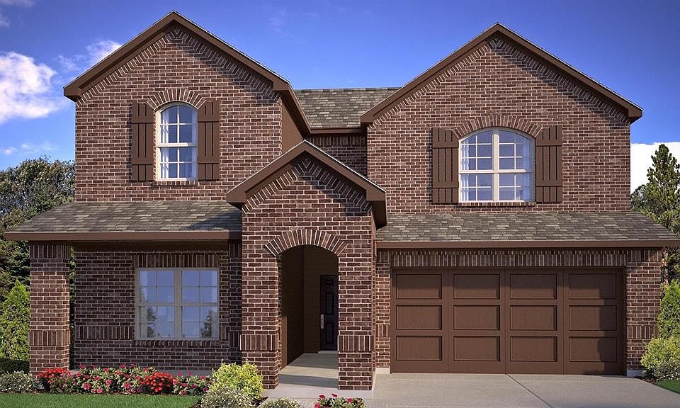Front Elevation - D.R. Horton''s Glenwood floorplan, elevation H - All Home and community information, including pricing, included features, terms, availability and amenities, are subject to change at any time without notice or obligation. All Drawings, pictures, photographs, video, square footages, floor plans, elevations, features, colors and sizes are approximate for illustration purposes only and will vary from the homes as built.