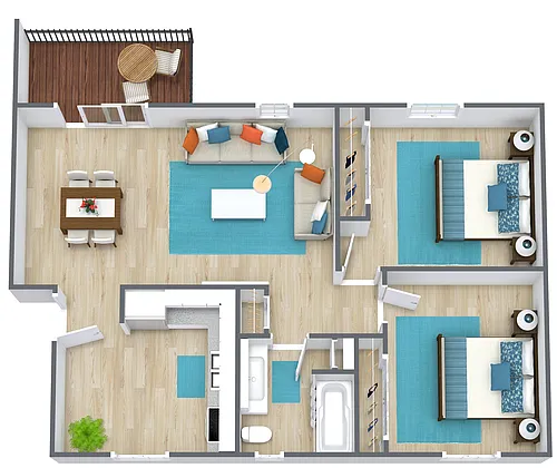 Floor plan 2 bedroom