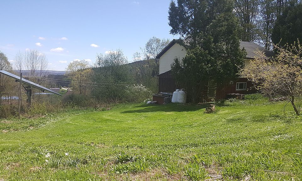 Looking south at cabin. 