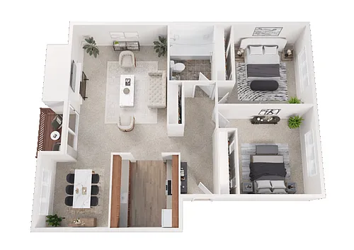Floor plan Two Bedroom