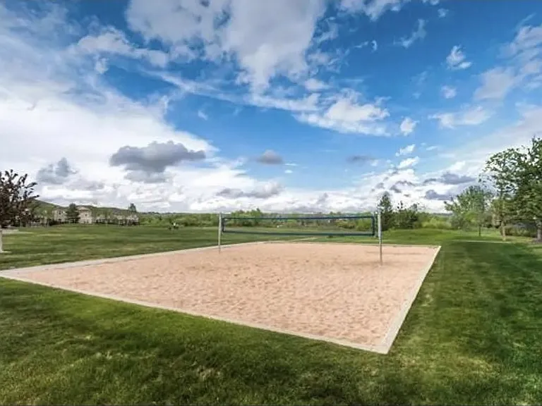 sand volleyball court owned by association.