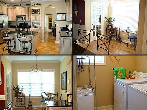 Kitchen with custom cabinets, 5x12 pantry, blk granite and an island