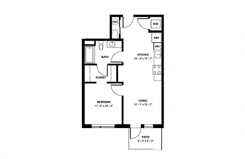 Floor plan 1-1E
