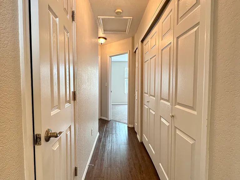 Hall way (right laundry, left coat closet)