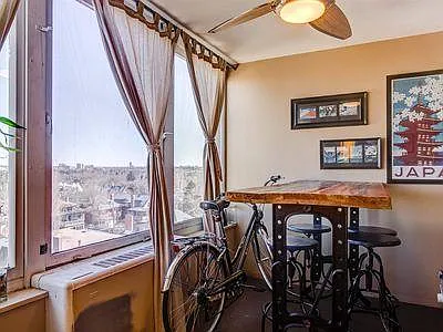 Dining room with east facing windows.