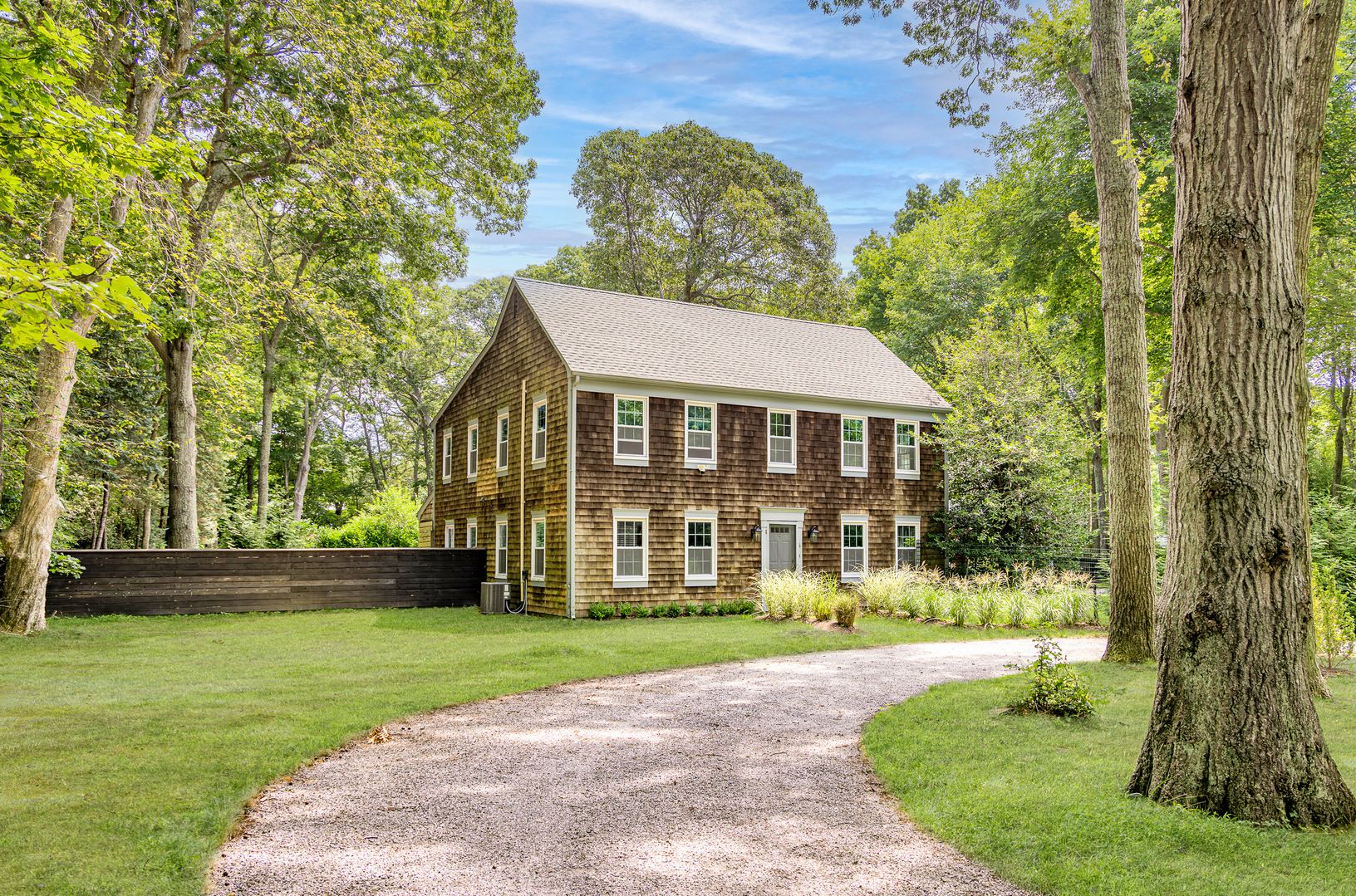 Front of House with Circular Driveway
