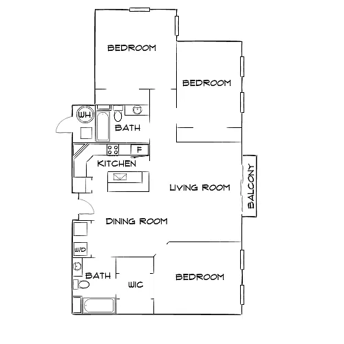 Floor plan Design 3A Premier Loft