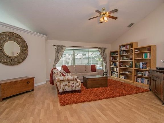 Living Room with Sliding Doors to Pool