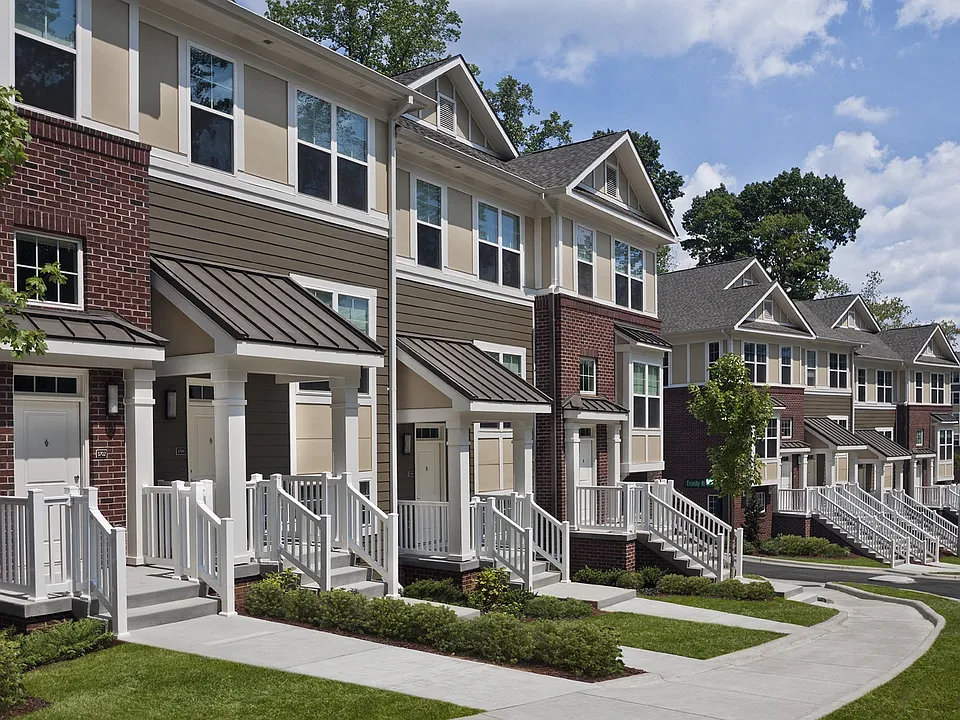 Two-bedroom townhomes, with select homes featuring a bonus room or third bedroom