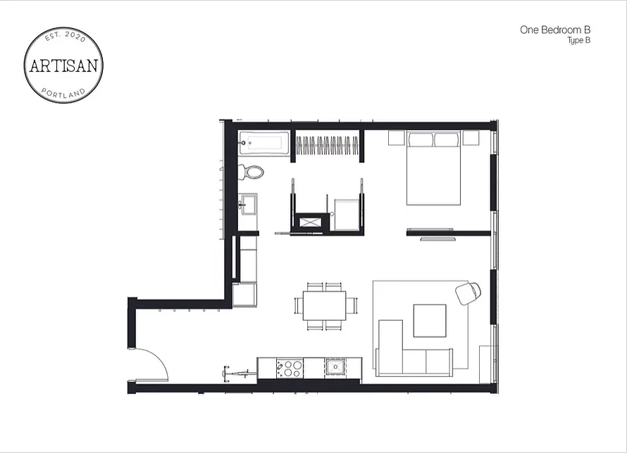 Floor plan 1X1C