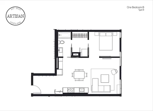 Floor plan 1X1C
