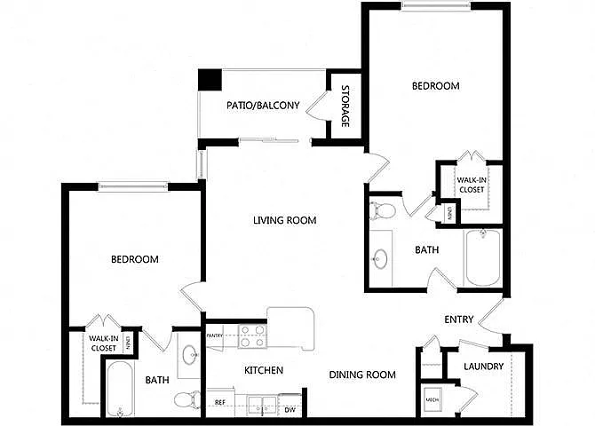 Floor plan Two Bedroom