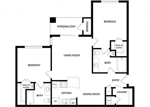 Floor plan Two Bedroom