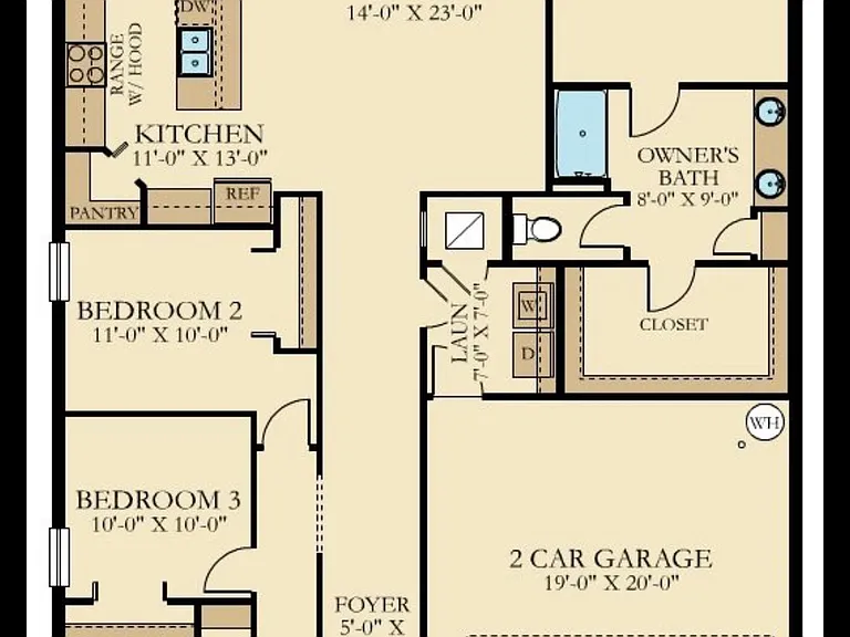 Mirror image of floor plan.