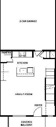 The second floor of the Pearl has the family room and kitchen.