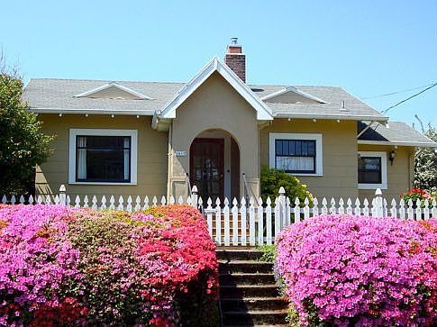 Front with Azaleas in Bloom
