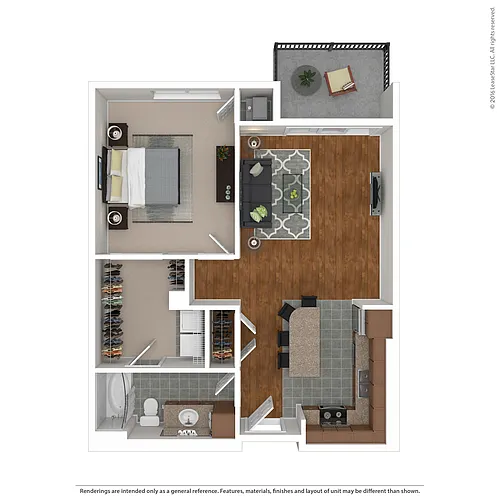 Floor plan 1 Bedroom - A1