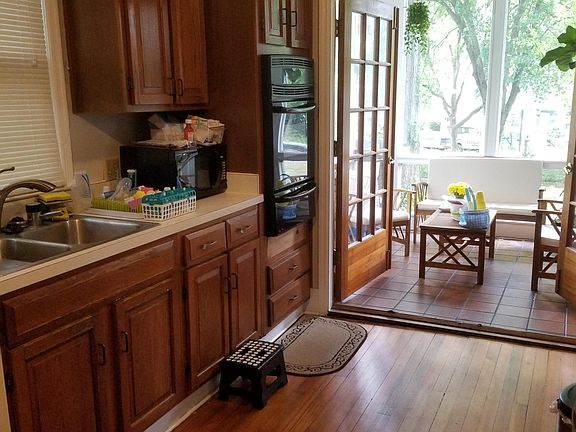 Kitchen opens to sunroom