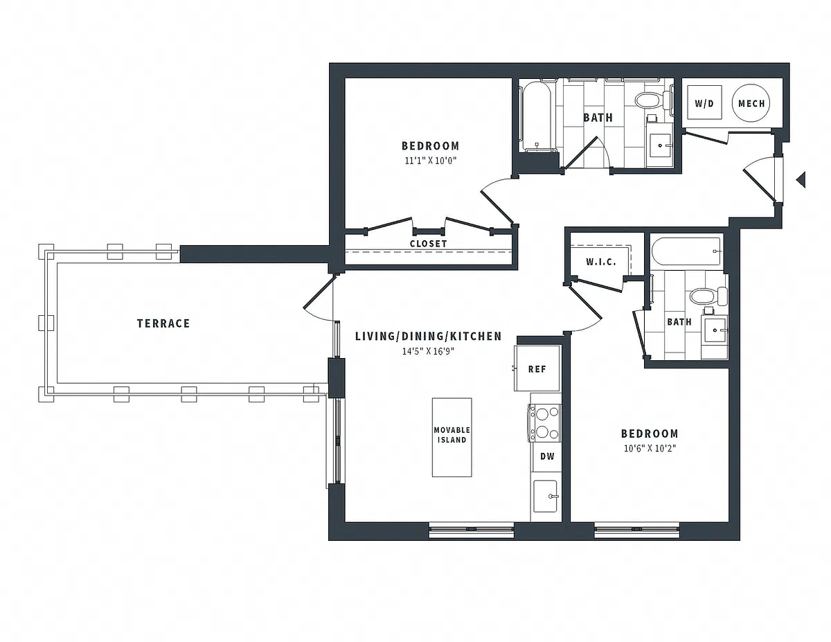 Floor plan 1D-G ANSI