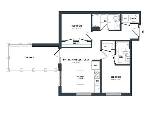 Floor plan 1D-G ANSI