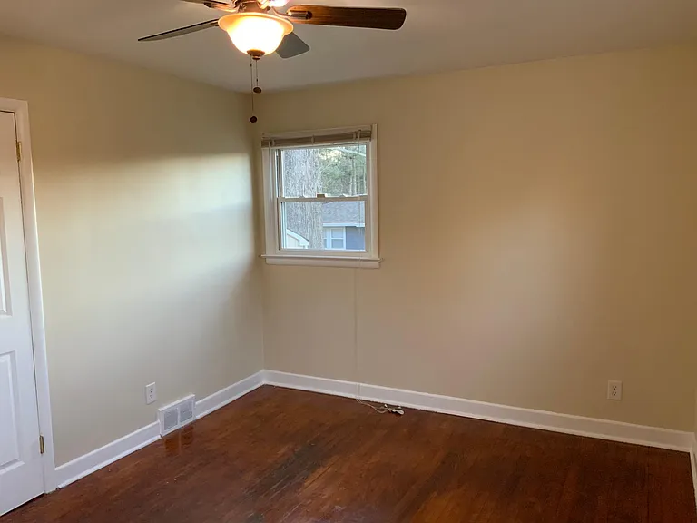 Master bedroom closet on left