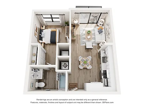 Floor plan 1Bx1B
