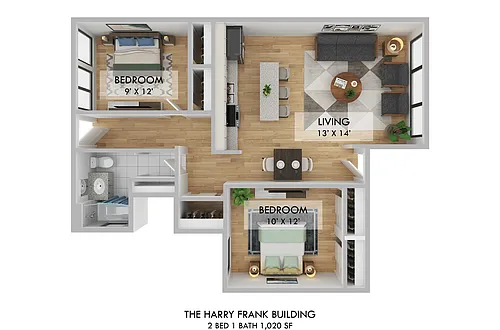 Floor plan Two Bedroom