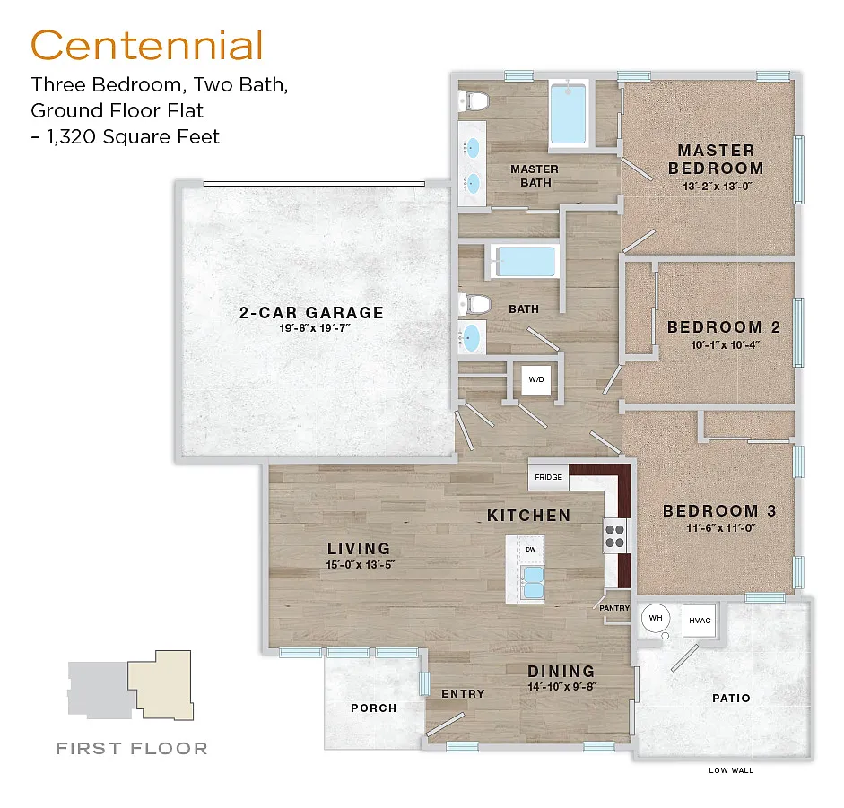 Floor plan Park - Centennial 3/2