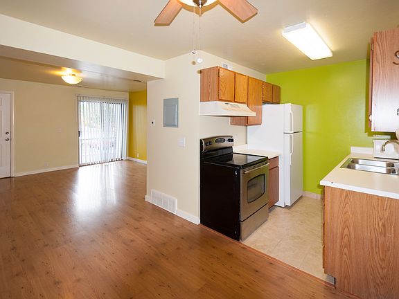 Looking From Dining Room area into Kitchen and Living Room s
