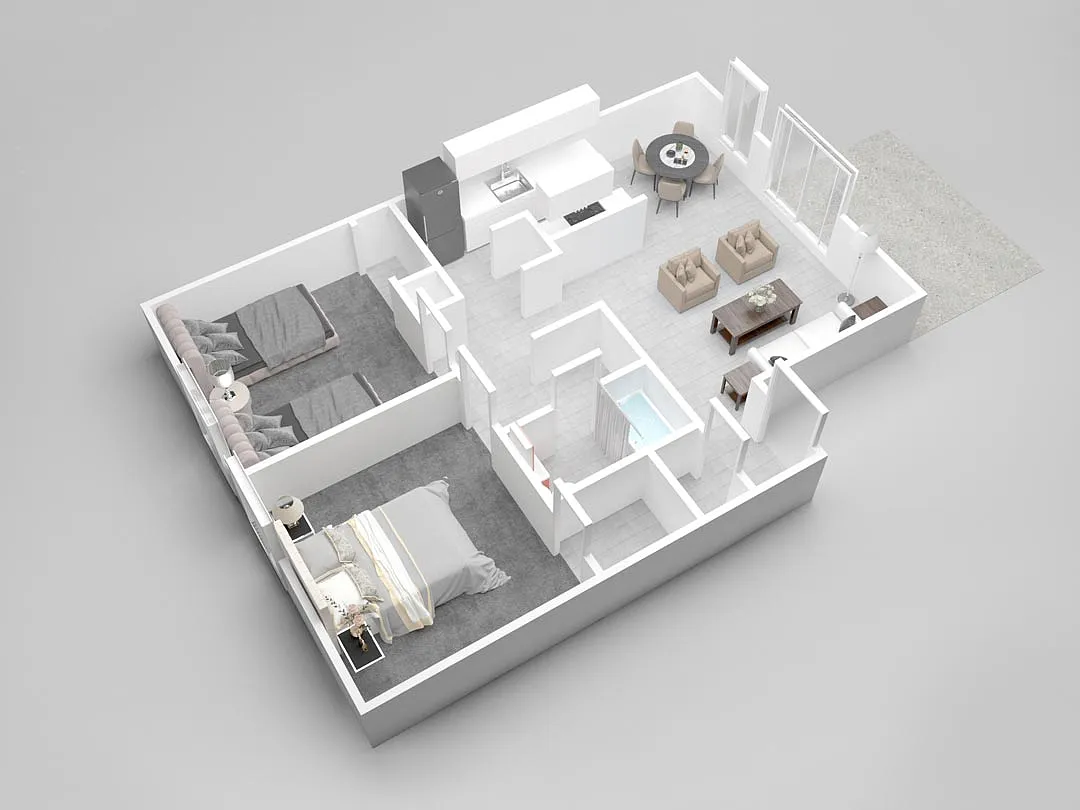 Floor plan Two Bedroom Apartment