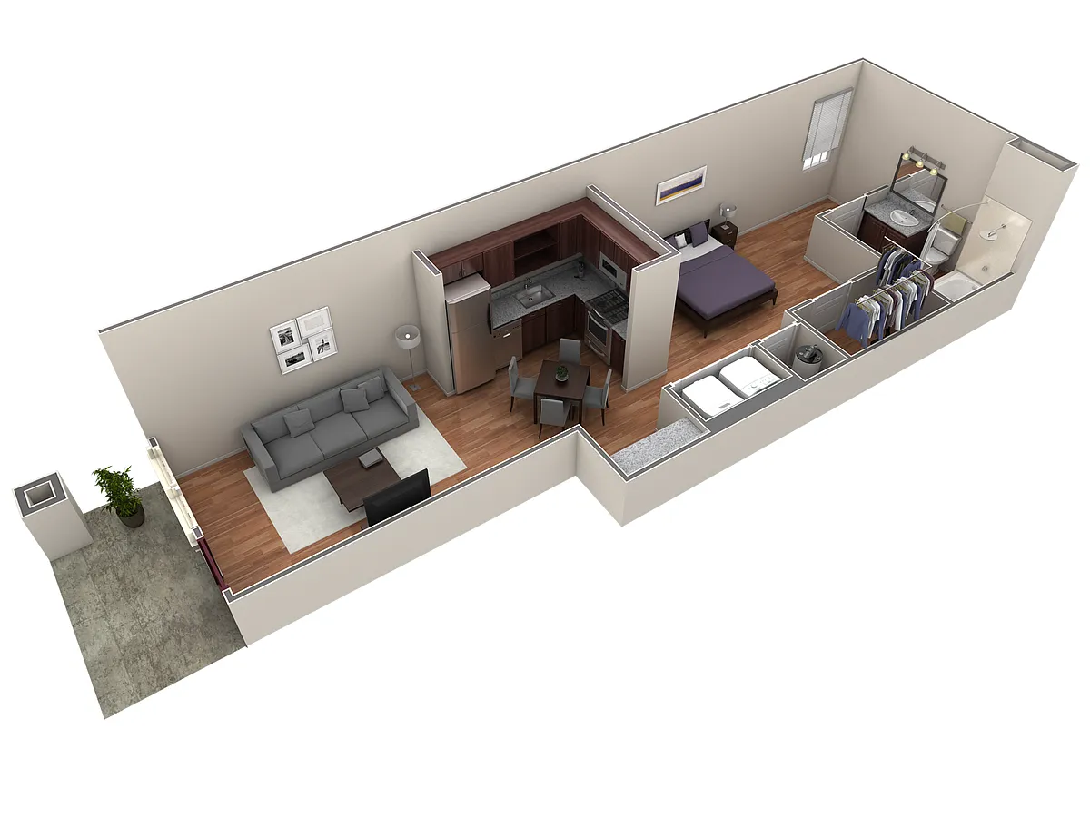 Floor plan Studio Grand Courtyard