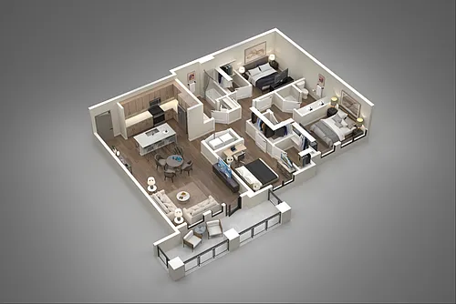 Floor plan 3 Bed/2 Bath