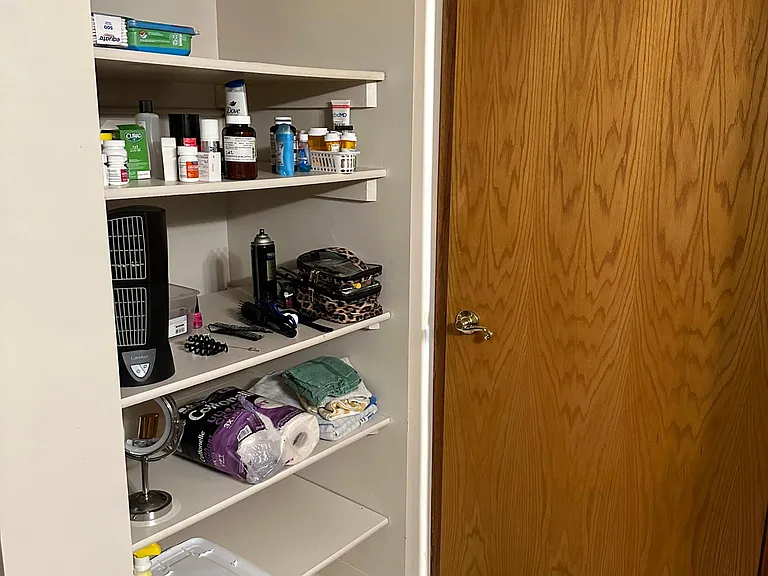 shelving in bathroom