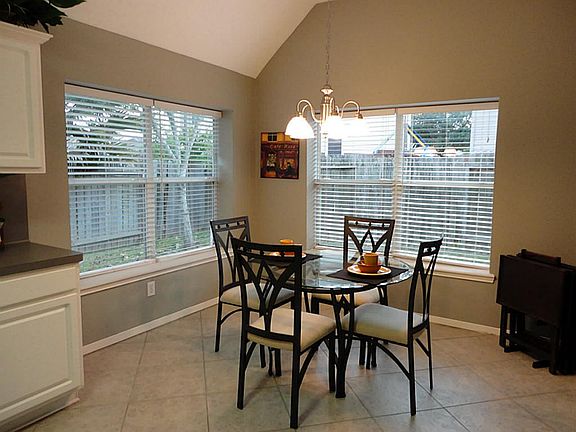 Sundrenched casual dining area.