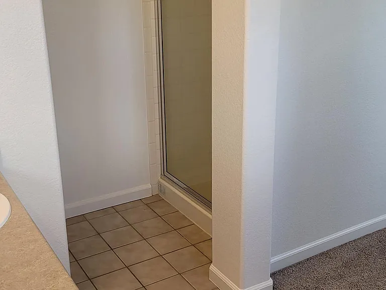Master bathroom view from tub