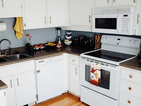 Kitchen with wood floor