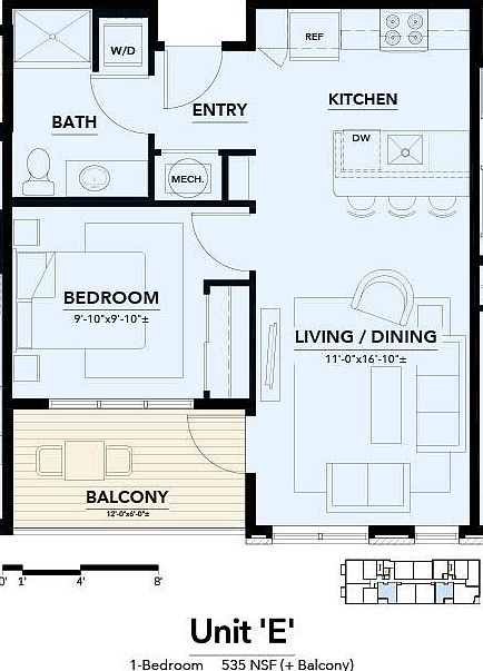 2nd image of 954 E McMillan St #1B-1Ba-535Sqft
