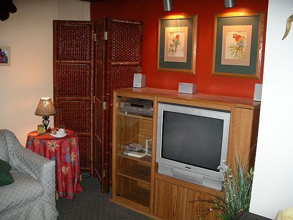 Entertainment area in rec room