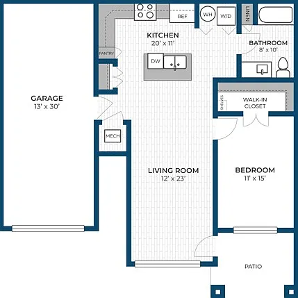 Floor Plan 1C | Seasons at Franklin | Apartments in Franklin, WI Floor Plan 1C | Seasons at Franklin | Apartments in Franklin, WI
